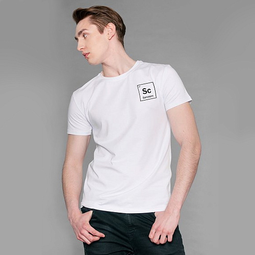 Футболка , "Sarcasm", белая