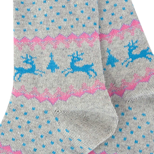 Носки теплые "Олени" (серые)