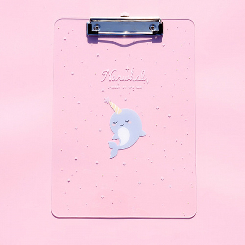 Папка-планшет "Прозрачный" (нарвал)