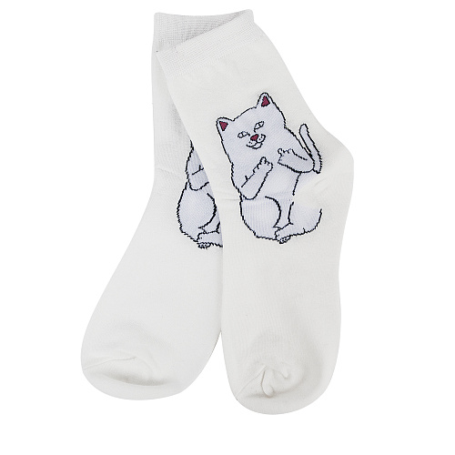 Носки "Bad cat" (белые)