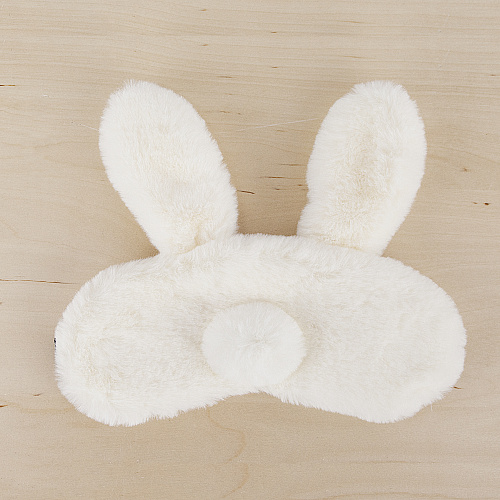 Маска для сна "Плюшевый зайка" (бежевая)