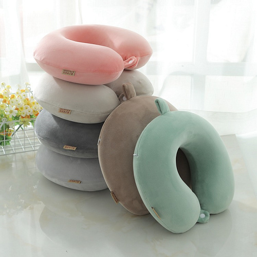 Подушка для путешествий "Однотонная", Memory Foam  (мятная)