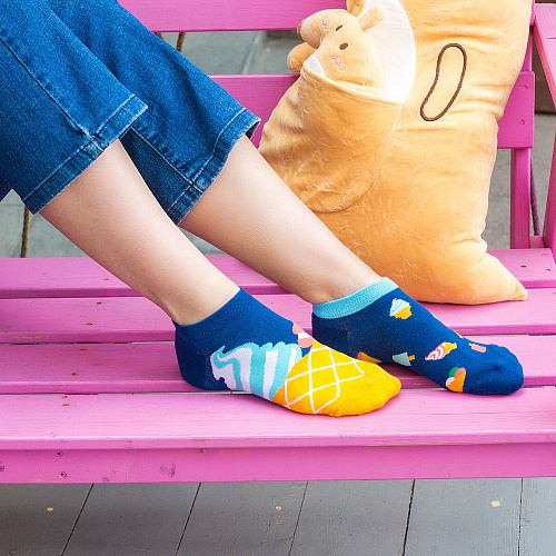 Носки короткие "Рожки мороженого"
