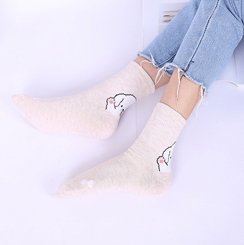 Носки "Песики" (бежевые)