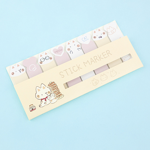 Набор стикеров для записей "Коты" (желтый)
