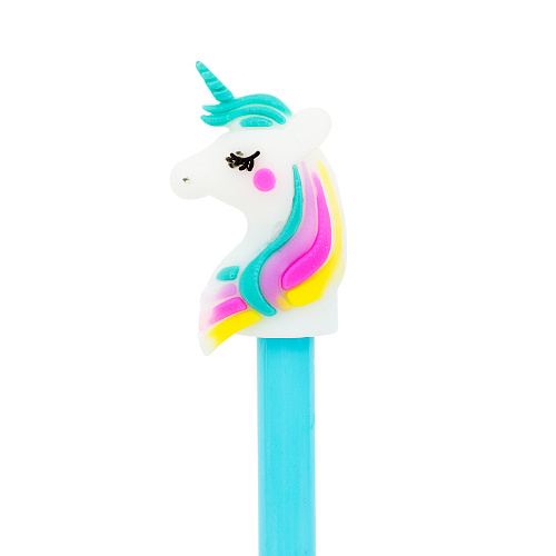 Ручка "Единорог радужный" голубой