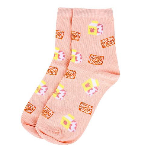 Носки "Молоко с печенькой", разм.35-39