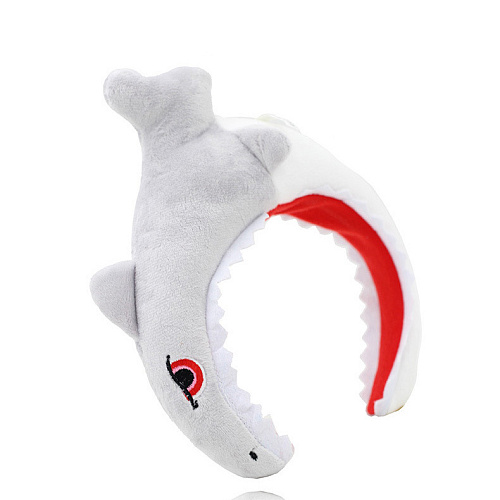 Повязка на голову "Акула", серый