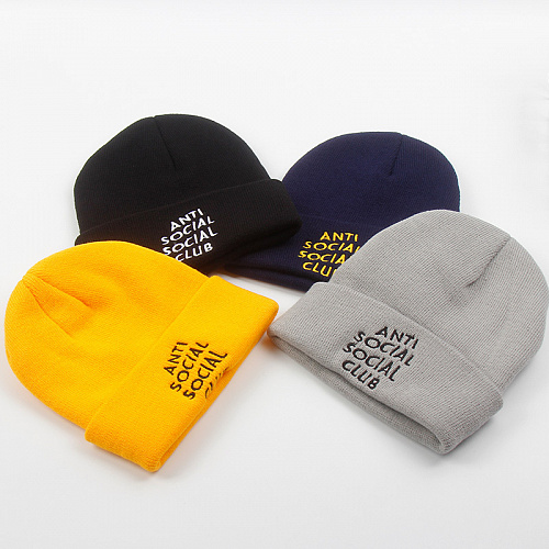 Шапка "Anti social" (желтая)
