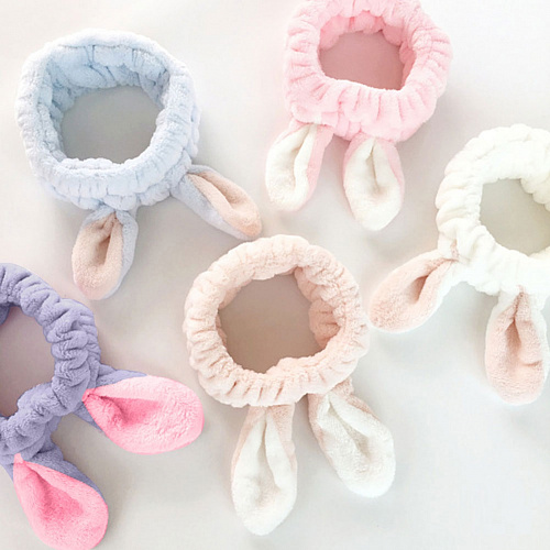 Повязка на голову "Ушки зайки" (голубой)