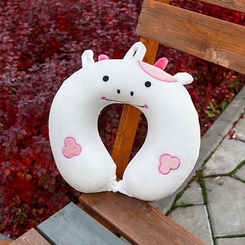 Подушка для путешествий "Бычок" (белый)