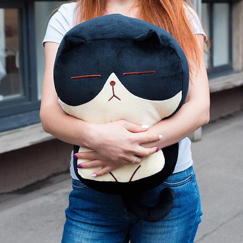 Игрушка-подушка "Котя Черныш" 40см