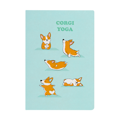 Блокнот в точку А5 "Corgi yoga"