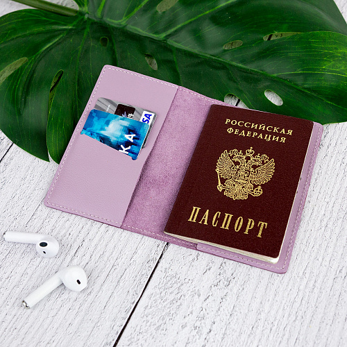 Обложка для паспорта "Панды" (кожа)