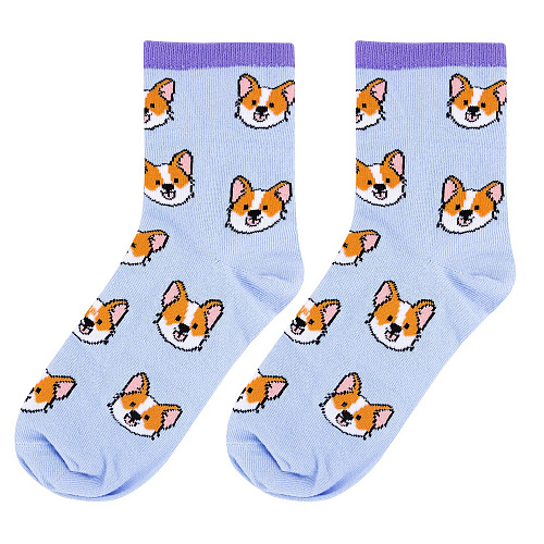 Набор носков в коробке "Корги и котики"