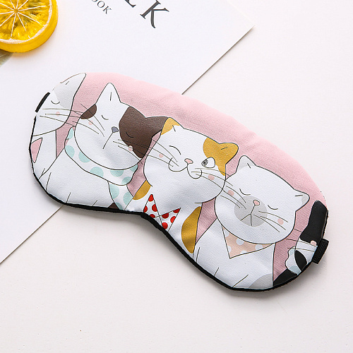 Маска для сна "Коты" (розовая)