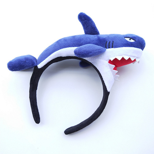 Повязка на голову "Акула", синий