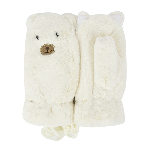 Варежки-медведи (белые)