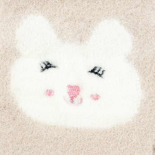 Перчатки сенсорные "Мордочки", бежевые