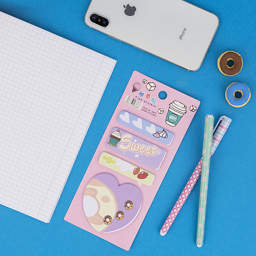 Набор стикеров для записей "Вкусняшки" (розовый)