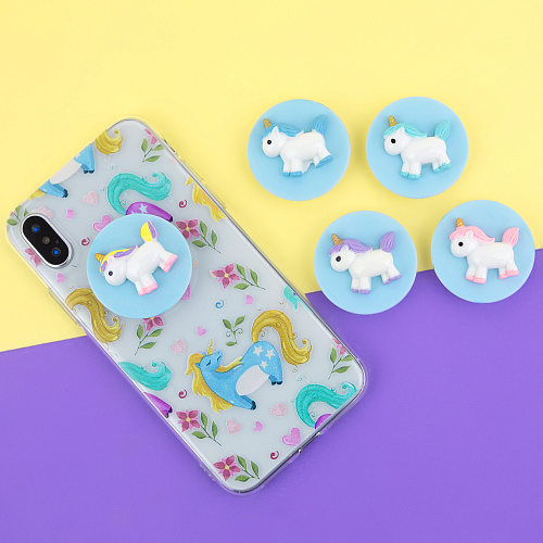 Держатель для телефона/попсокет "Единорожка" (фиолетовый)