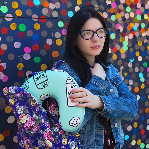 Подушка для путешествий "Milk", Memory Foam