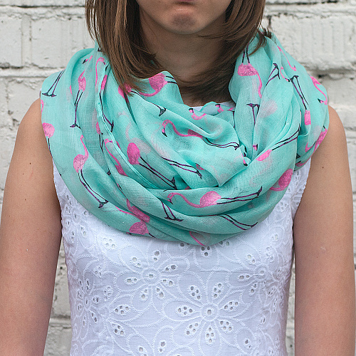Шарф "Flamingo" (голубой)