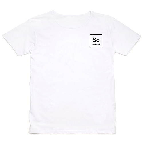 Футболка , "Sarcasm", белая