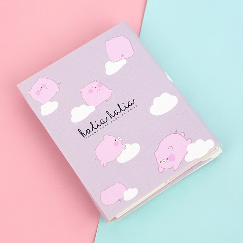 Набор стикеров "Cutie pig" (серый)