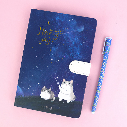 Блокнот "Starry sky" (2 кота)