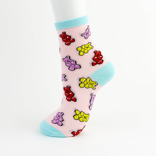 Носки "Мишки на розовом", разм.35-39