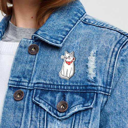 Значок "Котейка" (серый)