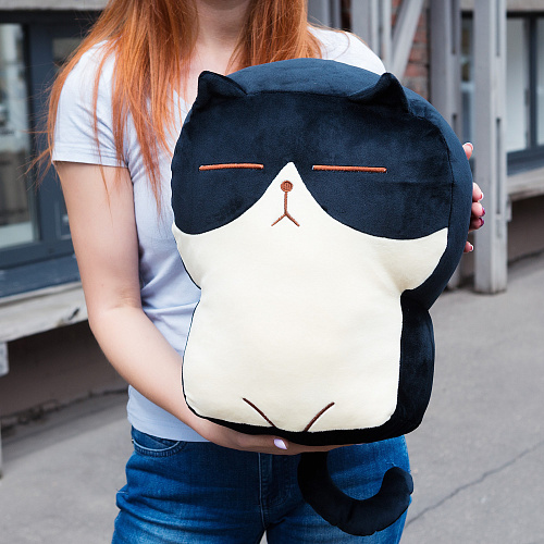 Игрушка-подушка "Котя Черныш" 40см