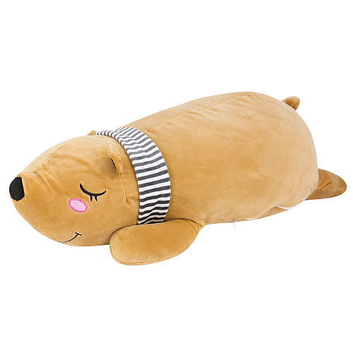 Игрушка-подушка "Медведь в шарфе" (бежевый) 65см