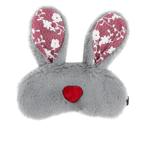 Маска для сна "Bunny Heart" (серая)