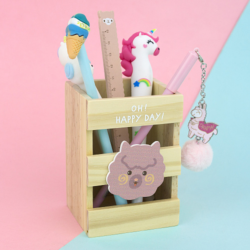 Подставка для ручек "Alpaca" (розовая)