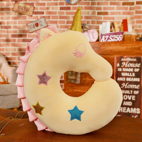 Подушка для путешествий "Единорог" (желтый)