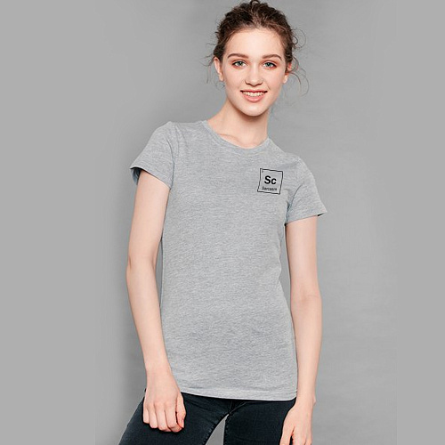 Футболка , "Sarcasm", серая