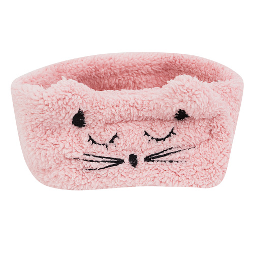 Повязка на голову "Спящий котик", пудра