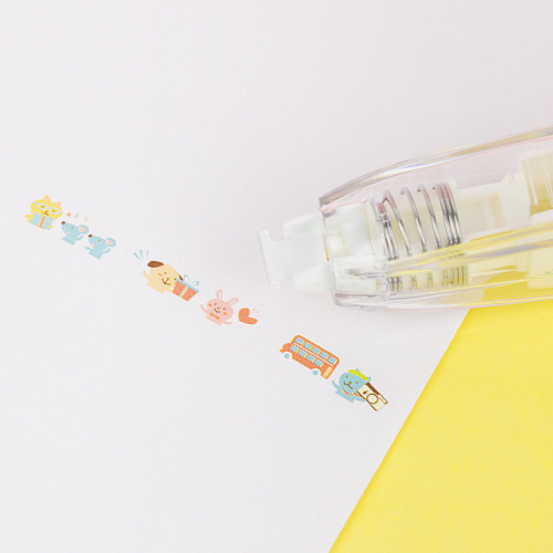 Ручка-скотч "Звери и сердечки" (желтый кот)