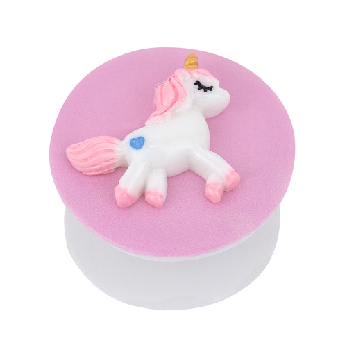 Держатель для телефона/попсокет "Единорожка" (розовый на розовом)