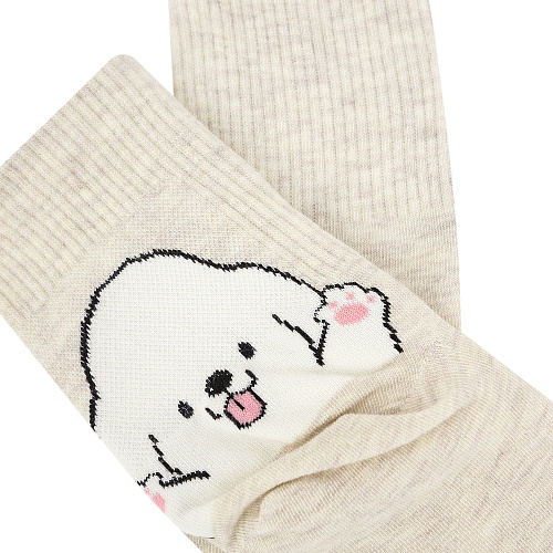 Носки "Песики" (бежевые)