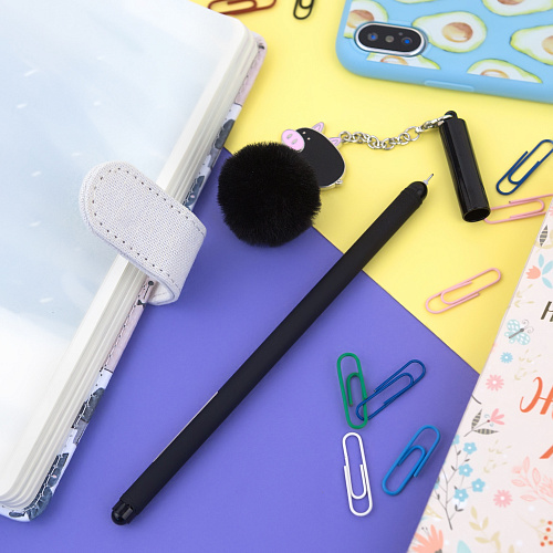 Ручка "Piggy & fur" (черная)