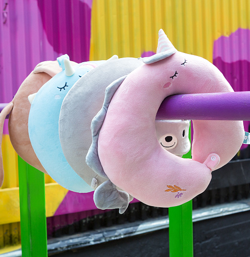 Подушка для путешествий "Единорожка" (розовый)