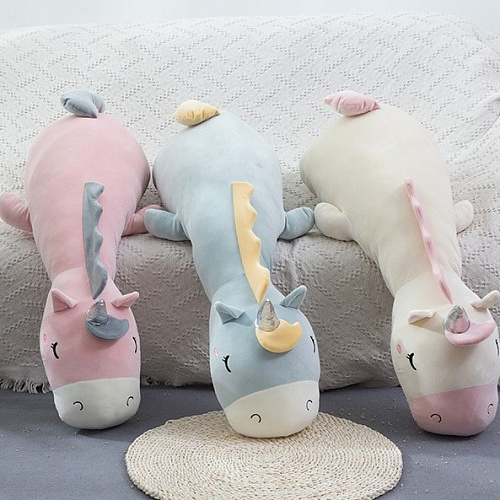 Игрушка-подушка "Long unicorn" (мятный) 70см