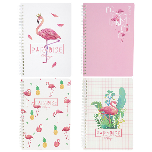Тетрадь "Pink Flamingo" (ананасы)
