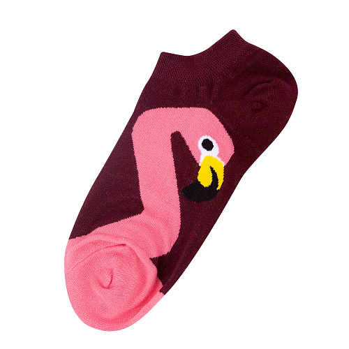 Носки короткие "Розовый фламинго"