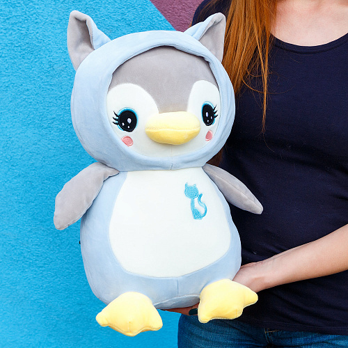 Игрушка-подушка "Пингвин-котик" 45см