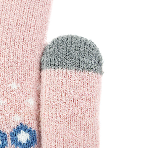 Перчатки сенсорные "Норвежские", розовые