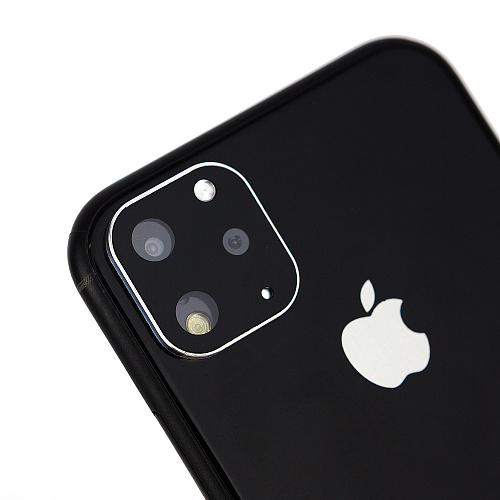 Наклейка-муляж на камеру iPhone (серебро)